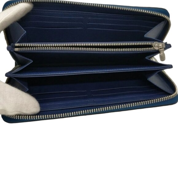 319457BU (S6) Louis Vuitton Wallet Long Blue Monogram - Picture 5 of 10
